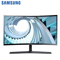 三星(SAMSUNG)S24C366EAC 23.8英寸曲面电脑显示器1800R 75Hz TUV认证 家用办公电脑屏幕 Y形底座