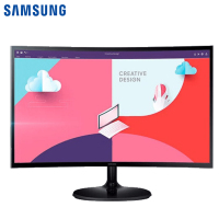 三星(SAMSUNG)S27C362EAC 27英寸曲面电脑显示器1800R 75Hz TUV认证 家用办公电脑屏幕 圆形底座