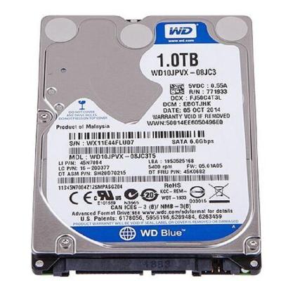 西部数据1TB笔记本硬盘5400转SATA3接口 6Gb/s2.5寸WD10JPVX 1T