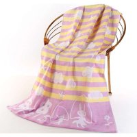 爱尔思 AY-6116 双层纱布纯棉浴巾 全棉吸水柔软速干洗澡巾