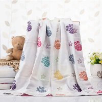 爱尔思 8063 六层纱布纯棉抱被 春夏季款婴儿抱被宝宝抱毯