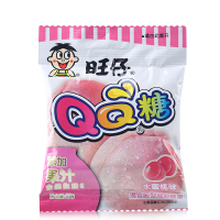 旺仔QQ糖23g水果汁软糖橡皮糖旺旺儿童糖果休闲零食品9口味可选水蜜桃味