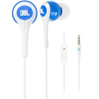 JBL T200a入耳式通话耳机手机通用麦克风HIFI低音耳机 蓝色