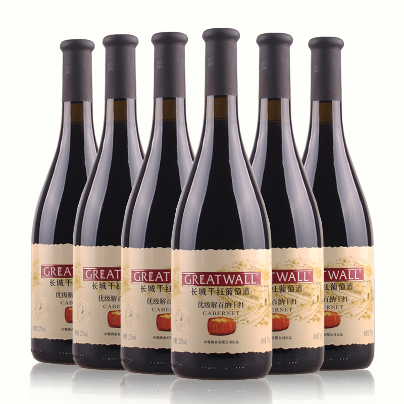长城优级解百纳干红葡萄酒夜场版整箱六瓶750ml6