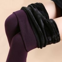 禾壹 2015冬装新款女装韩版时尚甜美修身紧身一体加绒加厚打底裤女