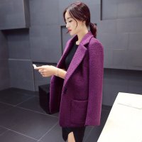 禾壹 2015冬装新款时尚女装 修身显瘦女士呢子大衣 长袖简约百搭毛呢外套