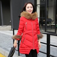 禾壹 真毛领A字版拉链装饰连帽中长款羽绒服女 2015冬装新款时尚韩版女装貉子毛羽绒衣 外套