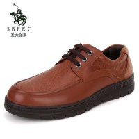圣大保罗polo 高端限量定制 优质头层牛皮 橡胶大底增高鞋 男士皮鞋