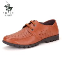 圣大保罗polo 休闲鞋 超软真皮镂空透气 商务凉鞋