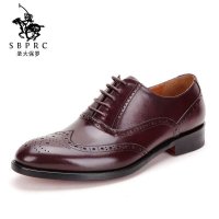 圣大保罗polo 高档定制全皮 优质布洛克雕花皮鞋 固特异大底 系带鞋