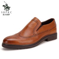 圣大保罗polo 正装鞋 优质头层皮布洛克雕花套脚皮鞋 英伦百搭宴会应酬商务休闲鞋