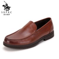 圣大保罗polo 正装鞋 秋季新款皮鞋 简约百搭舒适欧美套脚皮鞋 头层牛皮
