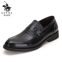 圣大保罗polo 正装鞋 优质压制鳄鱼纹 头层皮鞋 英伦男鞋套脚皮鞋