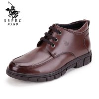 圣大保罗polo 男靴 柔软舒适加绒内里保暖 头层牛皮商务休闲棉靴