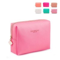 bagINBAG新款时尚马卡龙多彩十字纹防水化妆袋化妆包