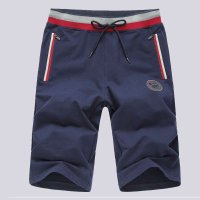 虎迹2015春夏新品休闲时尚透气棉刺绣运动中裤 跑步短裤 卫裤 五分裤