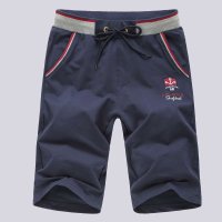 虎迹2015春夏新品休闲时尚透气棉刺绣运动中裤 跑步短裤 卫裤 五分库