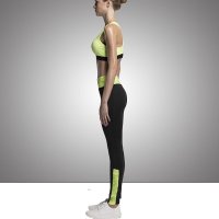 虎迹新品 秋冬款运动 长裤跑步健身瑜伽服裤女款修身紧身女子新款拼色 打底裤