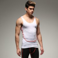 虎迹2016新款运动紧身衣背心男跑步健身T恤足球篮球训练服弹力打底速干快干背心男士