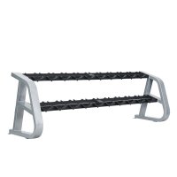 驰尚V630驰尚十副装双层哑铃架可储放10对哑铃 单位健身房专用健身器材 六角哑铃 包胶哑铃 电镀哑铃存放架