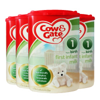 4罐装|COW&GATE英国牛栏婴幼儿奶粉1段（0-6个月）900g