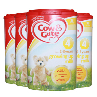 4罐装 英国牛栏(COW&GATE)宝宝进口奶粉4段（2-3岁）800g