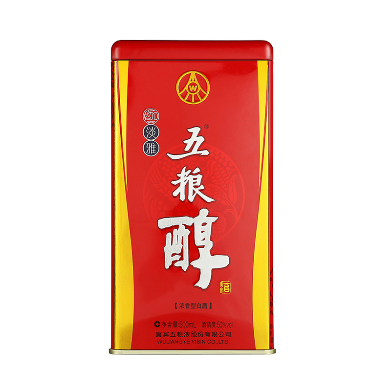 五粮液股份公司 五粮醇 红淡雅 整箱装 50度 500ml*6 婚庆喜酒 浓香型白酒