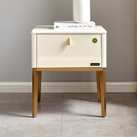 全友家居 现代轻奢金属质感床头柜防滑收纳柜床头柜