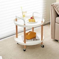 全友家居置百搭双层多功能圆形置物架客厅收纳多场景适用置物架