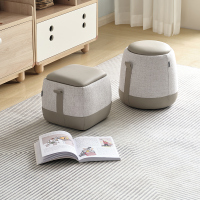 全友家居现代简约储物收纳脚凳布皮凳客厅轻便小巧舒适座包小凳矮凳