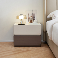 全友家居意式极简床头柜2024新款轻奢高级感床头储物收纳柜