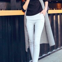 X.Yfuns风白色条纹打底裤