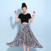 X.Yfuns 纯色上衣不规则长裙套装