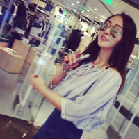 X.Yfuns 巴黎灯笼袖条纹混色系衬衣