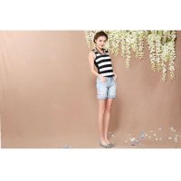 天使园2015夏季新款女牛仔短裤做旧磨破翻遍热裤韩版修身显瘦百搭