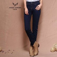 天使园秋冬中腰牛仔裤女铅笔裤女弹力小脚裤修身显瘦牛仔长裤提臀