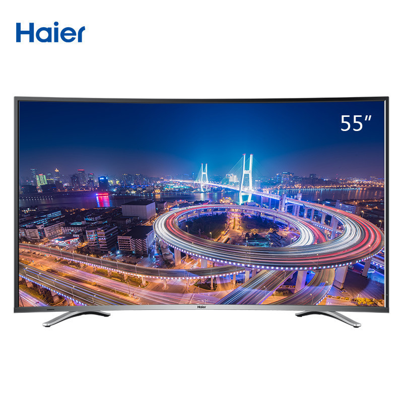Haier/海尔 LE55U31 55英寸曲面高清智能网络液晶平板电视机三星屏
