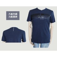 【美国苏宁直采】 Calvin Klein 卡尔文·克莱恩 CK男士V领logo水印字母短袖T恤