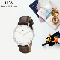 DW/丹尼尔惠灵顿 Classic系列 皮革表带 时尚银边女士腕表 06DW系列 情侣腕表