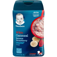 Gerber 嘉宝 婴幼儿辅食米粉 草莓香蕉燕麦 三段 8个月以上 227g 美国直采