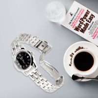 天梭手表 经典系列 T033 石英手表 T033.210.11.053.00 钢壳 黑表盘 钢表带 小表盘 女表