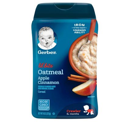 Gerber 嘉宝 婴幼儿辅食米粉 苹果肉桂燕麦 三段 8个月以上 227g 美国直采