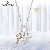 SWAROVSKI/施华洛世奇 GIGGLES 钥匙心形珍珠水晶项链 奥地利进口