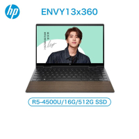惠普(HP)Envy X360轻薄本 13-ay0115AU 13.3英寸360旋转翻转触控屏高清笔记本电脑 (R5-4500U 16G 512G PCIE ) 高色域 木纹色标配