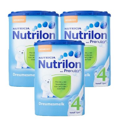 [3罐装]荷兰牛栏Nutrilon4段奶粉1-2周岁800g 原装进口婴幼儿奶粉 诺优能四段奶粉