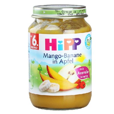 喜宝/HIPP 133德国进口喜宝有机香蕉樱桃水果泥190g婴儿食品蔬果辅食6个月以上