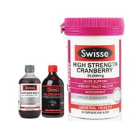 Swisse超值大礼包 蔓越莓 胶原蛋白液 叶绿素液(薄荷味 梅子味选一 ) 排毒养颜 预防妇科炎症