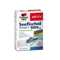 [德国进口]Doppelherz双心 Omega-3深海鱼油 1000mg*60粒 调节血脂 清理血栓 调节免疫力