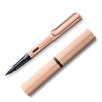 LAMY凌美LX系列四色金属杆墨水笔 商务办公0.5-0.7mm玫瑰金钢笔单支装 德国进口 EF笔尖约0.5mm