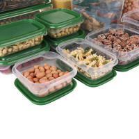 乾越(qianyue) 16件套装颜色随机多用途家用收纳盒保鲜盒 加厚密封塑料储物箱盒冰箱保鲜盒 16件套